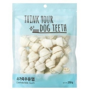 강아지 Think your dog teeth 소가죽우유껌 소형 250g 18p, 우유, 1개