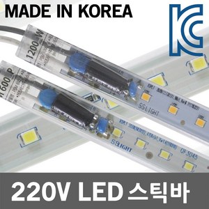 국산 LED 바 스틱바 라인바 모듈바 간접조명 간접등 220V 6.5W 18W LED바 LED스틱바 LED라인바 LED모듈바 LED모듈램프 LED간접조명 인테리어 진열장 쇼케이스, 01.SS LED스틱바 투명 600 주광색, 1개