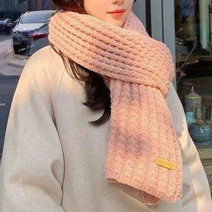 레블 무지 소프트 니트 롱 머플러 목도리 REZ105