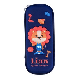 멜로우 EVA 입체 3D 필통 펜케이스 파우치, 1개, 라이언