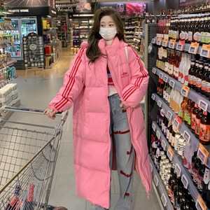HA.M 여성 롱패딩 캐주얼 삼라인 포인트 패딩 코트 데일리 점퍼