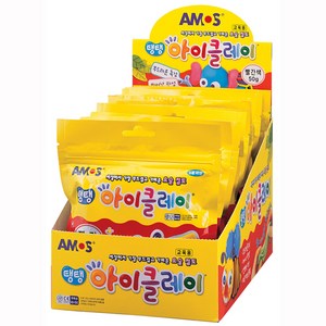[KT알파쇼핑]탱탱 아이클레이 파우치 빨강(50g), 빨강50g, 50g, 1개