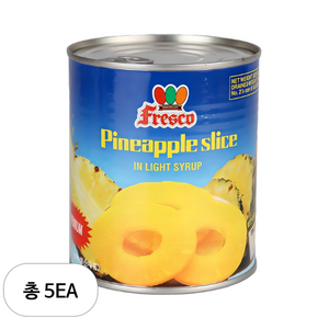 Fesco 파인애플 슬라이스 통조림, 830g, 5개