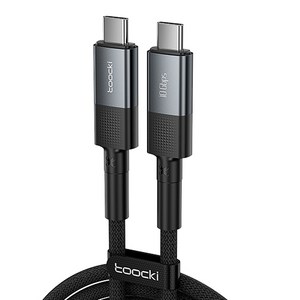 Toocki 투키 Gen2 10Gbps USB3.2 C TO C 60W 초고속 충전케이블, 1m, 그레이, 1개