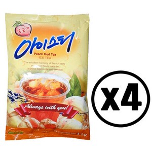 대호 복숭아아이스티 1kg x 4봉, 1개입, 4개