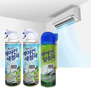 산도깨비 에어컨 세정제 2개+에어컨 탈취제 1개 에어컨청소 관리 가정용 차량용, 3세트