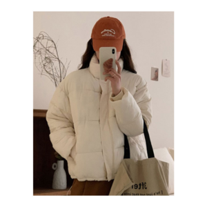 여성패딩점퍼 겨울 재킷 하프 패딩 귀여운 캐주얼 패션 스타일