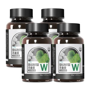 [라이븐] 와사비잎 추출물 W 1000mg 식약청 인증 HACCP, 4개, 60정