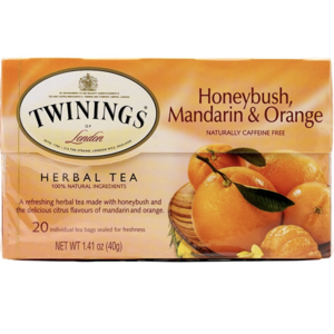 Twinings 트와이닝 허니부쉬 만다린 앤 오렌지 허벌 티 20티백 6팩 Honeybush Mandain Oange Hebal Tea Bags, 40g, 20개입, 6개