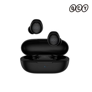 QCY 블루투스 이어폰, QCY-T17APP, 블랙