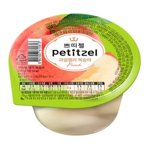 쁘띠첼 과일젤리복숭아 210g x 24개