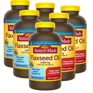 네이처 메이드 아마씨유 플렉씨드 1400mg 300정 Natue made Flaxseed Oil, 6개