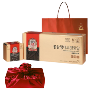 정관장 6년근 홍삼정 타브렛120정 홍삼근100% 홍삼농축분액분말97% +쇼핑백 부모님 면력 명절 선물세트(보자기포함), 120정, 1개