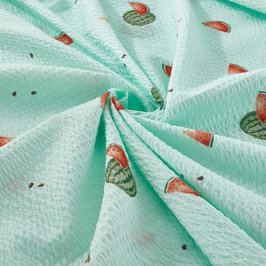 후르츠 상큼한 시어서커 리플 시원한 여름 홑이불 이불세트, 홑이불 1+1, 워터멜론 민트