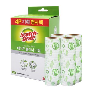 3M 스카치브라이트 테이프 클리너 리필 대형 4P세트, 1개