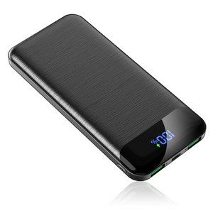 KLIFE 고속충전 대용량 보조배터리 20000mAh PD 22.5W QC3.0 잔량표시, 블랙, 10000mAh