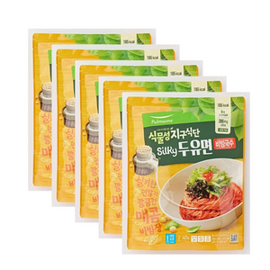 [풀무원] 식물성지구식단 두유면 잔치국수 2인 (374g)X5봉, 374g, 5개