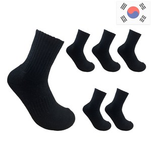 비바슈슈 남성용 더블 쿠션 러닝 스포츠 무지 중목 양말 6켤례 (250~270mm)