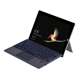 Microsoft- Surface Pro 3/4/5/6/7 태블릿 PC 용 미니 울트라 씬 블루투스 호환 3.0 무선 키보드, 흑축