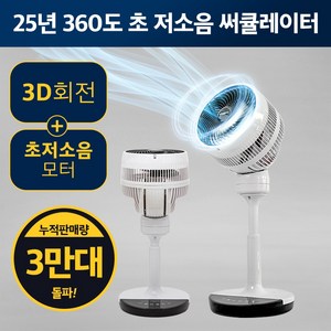 독일 360도 입체 회전 저소음 써큘레이터 3D 서큘레이터 선풍기