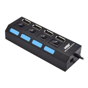 엠비에프 USB2.0 4포트 허브 무전원 블랙 MBF-H04