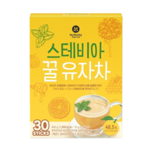 맥널티커피 스테비아 꿀 유자차, 15g, 30개입, 1개