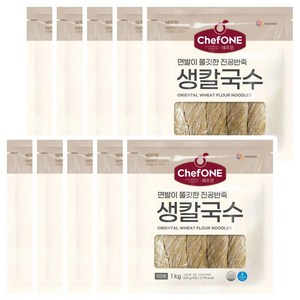 대상 쉐프원 생칼국수 1kg x 10봉지, 10개