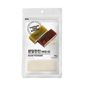 큐원 홈베이킹 분말한천, 30g, 1개