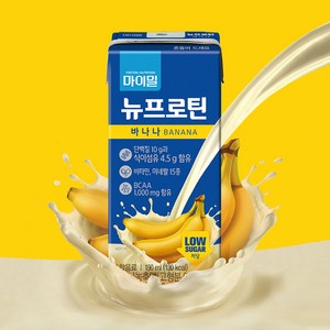 마이밀 뉴프로틴 로우슈거 바나나 헬스보충식품, 190ml, 16개