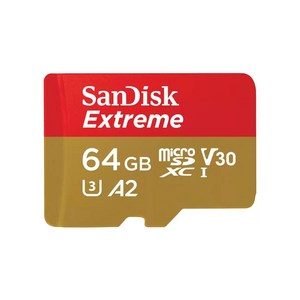 샌디스크 익스트림 마이크로SD SDXC 메모리카드 SDSQXAH-064G, 64GB, 1개