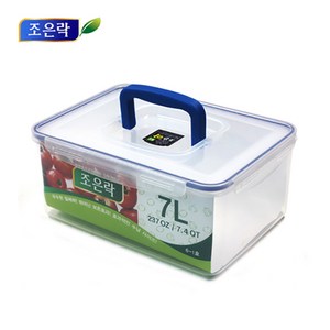 조은락 투명 밀폐용기 4L~12L 냉장고정리 반찬통 김치통, 7L, 1개