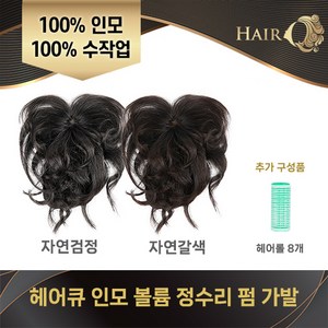 [KT알파쇼핑]최신상! 제시카 헤어큐 인모 정수리 펌가발 세트, 1세트