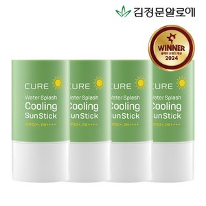 김정문알로에 라 센스 로에 큐어 워터 스플래쉬 쿨링 선스틱 제주에디션 SPF50+ PA++++, 23g, 4개