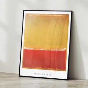 마크로스코 그림 액자 명화 인테리어 포스터 추상화 Mak Rothko 13, A3 사이즈(297x420mm), A3 포스터 + 블랙 액자 결합