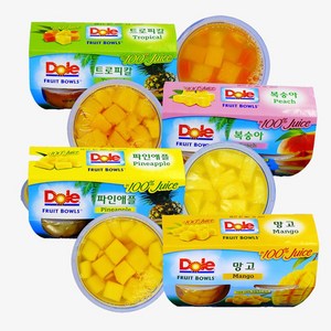 Dole 컵과일 후룻볼 1팩 4개입 (113g * 4개) / 100% 과즙에 담은 간편과일 통조림 디저트, 1세트, 1,356g (트로피칼볼 3팩)