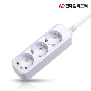 현대 국산 접지 멀티탭 멀티콘센트 3구 (10A), 5m, 3구멀티탭, 1개