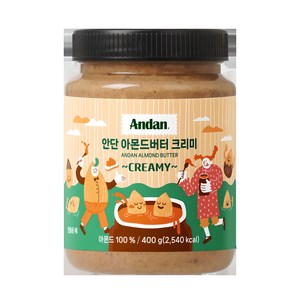 안단 아몬드버터 크리미 100%, 1개, 400g