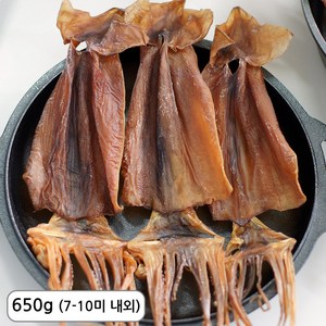 삼천포 건조 쫄쫄이 오징어 마른오징어 5-10미 내외, 2개, 650g