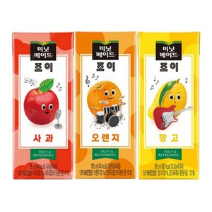 미닛메이드 3종 48팩 오렌지x16p+사과x16p+망고x16p, 1박스, 195ml