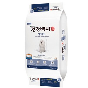 건강백서 전연령 말티즈 강아지사료, 피부/피모+알러지, 10.2kg, 1개