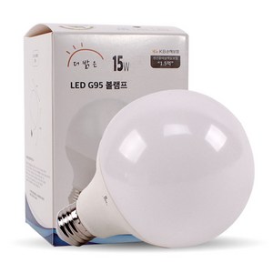 공간LED LAM LED 더 밝은 볼전구 볼램프 15W G95 3colos, 주광색, 1개