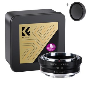 KnF FD-E 렌즈 어댑터 캐논 FD 렌즈 - 소니 E 바디 (뒤캡옵션) Canon FD Lens to Sony E adapte (E cap option), FD-NEX + 뒤캡, 1개