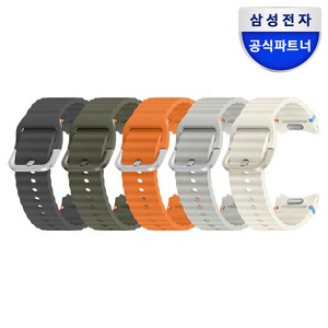 삼성 갤럭시 워치7 스포츠 스트랩 s/m 워치4 워치5 워치6 호환 밴드, 실버, 1개