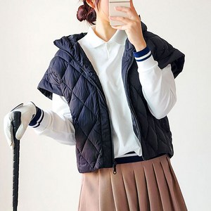 운동남녀 / 골프반팔패딩 여성골프경량패딩