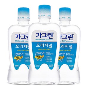 가그린 오리지널 구강청결제, 750ml, 3개