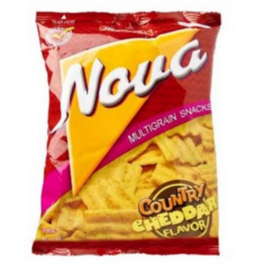 Nova chips county chedda flavo 노바 멀티그레인 스낵 체다 치즈맛, 78g, 1개