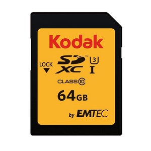 코닥 SD 카드 64GB UHSI U3 V30 울트라 95MB/s 최대 읽기 속도 쓰기 속도 85MB/s 최대 4K 울트라 HD 비디오 및 HD 사진 저장 SD 카드 11221, 1개