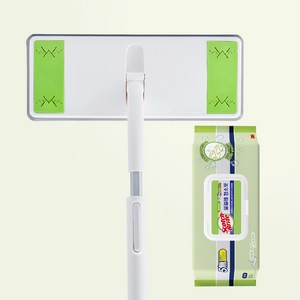 3M 스카치브라이트 올터치 막대걸레 대형+basic 물걸레청소포 대형 30매, 1세트