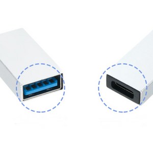 USB3.1 A TO C 변환젠더 양쪽 암놈 FF형 소형커넥터, 1개