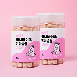 3651 미니바이츠 작은입자 고양이 동결건조 트릿, 2개, 닭가슴살, 90g